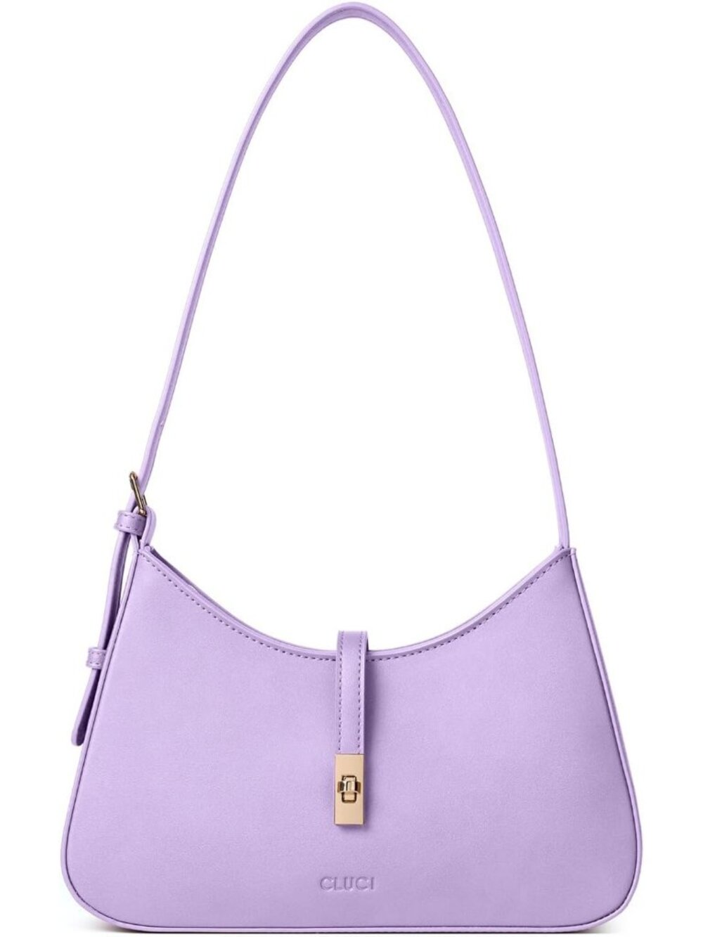 Women's Purple Vegan Leather Crossbody Purse Trendy with 2 Removable Strap